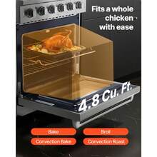 Gas Range Oven, 30 Inches Width, Freestanding Stainless Steel Stove And Oven With 5 Sealed Cooktop Burners, Easy Reach Racks, Storage Drawer, 4.8 Cu. Ft. Capacity, For Apartment, Home, Kitchen - 30-inch Ovens (5 Units) - View 5