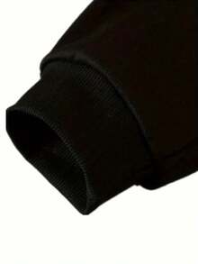 Plus Size Men's Casual Fashionable Simple Versatile Santa Claus Graphic Print Black Long Sleeve Pocket Drawstring Hoodie Sweatshirt, Minimalist Versatile, Suitable For Daily Wear And Christmas