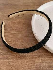 4pcs 38cm/14.96in Circumference Women's Wide Knitted Headband, Solid Color, Fashionable, Versatile, Minimalist Style, Suitable For Daily Wear, Washing Face, Makeup, Outfit Matching, Autumn/Winter ,Hair Hoop Hairband For Women - 彩色 - 查看 9