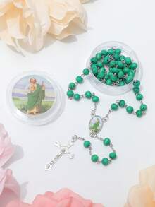 1 mặt dây chuyền thánh giá chuỗi hạt Mân Côi Đức Mẹ Guadalupe, Quà tặng tôn giáo cho Giáng sinh, Lễ Phục sinh, Thích hợp cho cầu nguyện hàng ngày, Thêm sức, Rước lễ, Rửa tội - Kinh Mân Côi Đức Mẹ Guadalupe - Xem 18