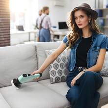 Electric Spin Scrubber, Cordless Cleaning Brush With 9 Replaceable Brush Heads, Tub And Floor Tile 360 Power Scrubber Dual Speed With Adjustable & Detachable Handle For Bathroom Kitchen Car - 綠色 - 查看 2