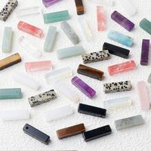 1件天然紫水晶粉色水晶长方形吊坠，DIY项链饰品配件 - 幾何吊墜項鍊 - 查看 3