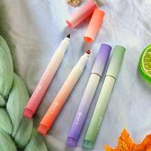 4pcs/Box Gradient Fluorescent Highlighter Pens, High-Quality Colorful Marker Pens For Students, Meetings, Oversized Fluorescent Ink, School Supplies, Student Gifts