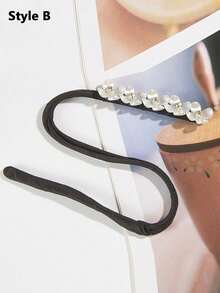 Elegant Faux Pearl Retro Style Hair Accessory, Unscented Relaxed-Textured Hair Compatible,Faux Pearl Flower Decor Magic Hair Bun Maker,Twist Hair Bun Maker, Faux Pearl Decorative Hair Clip, Slouchy Weave Ponytail Holder, High-Grade Hair Curler For Tied Ball Head Design ,Hair Styling Tools ,Hair Styling Kit