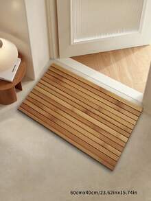 1pc Faux Bamboo Pattern Floor Mat, Skillfully Simulating Wood Grain Texture And Color, Rustic Yet Stylish, Creates A Warm And Natural Ambiance, Made Of High-Quality Material, Durable And Easy To Clean, Suitable For Living Room, Bedroom, Doormat, Small Rug, Welcome Mat, Carpet, Floor Mat, Outdoor Doormat, Kitchen Rug, Home Decor, Front Door Mat, Area Rug, Outdoor Mat, Home Decoration, Area Carpet, Garden Carpet, Washable Rug