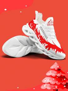 Custom Women's Christmas Plush Lining Sneakers With Personalized Name Print, Festive Santa Belt Design Cozy Shoes With Customized Photo, Lightweight Comfortable Soft Bottom Warm Sneakers For Men And Women, Gym Training Breathable Tennis Shoes, Unique Christmas Gift For Mom/Dad/Her/Him/Girlfriend/Boyfriend/Wife/Husband/Friend ﻿