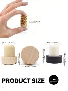 1/5/20/100pcs Wine Bottle Corks T Shaped Cork Plugs For Wine Cork Wine Stopper Reusable Wine Corks Wooden And Rubber Wine Stoppers Bottle Stoppers Sealing Plug.Wine,Wine Stopper,Wine Bottle-Premium Natural Corks & Vibrant Shrink Capsules-Premium Airtight Stoppers For Homemade Wine, Art Projects & Bottle Decorating- Perfect For Red Wine & Champagne Preservation, Ideal Bar Accessories Set-Ideal For Parties, Weddings, And Unique Gifts - DIY Craft Friendly