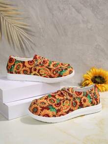 女士彩色银色系带休闲运动鞋，圆头，轻便，平底帆布鞋