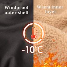 Mens Winter Thick Thermal Cotton Warm Fleece Lined Sherpa Trucker Lapel Work Cargo Jackets Coat OuterwearChristmas 8453 - 灰色 - 查看 2