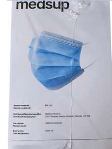 Cubrebocas Medsup Tricapa Termosellado 100 Piezas - Azul - Ver 3