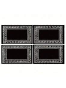 1/2/4/6/8 Pcs Set - Elegant Minimalist Solid Black Placemats, Table Runners, Simple Chinese Style Design - Suitable For Holiday Banquets And Daily Kitchen, Dining Room, Coasters, Rectangular Decor, Home Decor, Perfect Gift Placemats, Party Placemats, Fireplace Mantel Scarf Fireplace Decor, Glass Door Window Curtain Decor, Home Decor, Entryway Decor, Dining Table Decor, Room Decor, Bed Scarf, New Year Decor, Year Of The Horse Decor. - Black - View 14