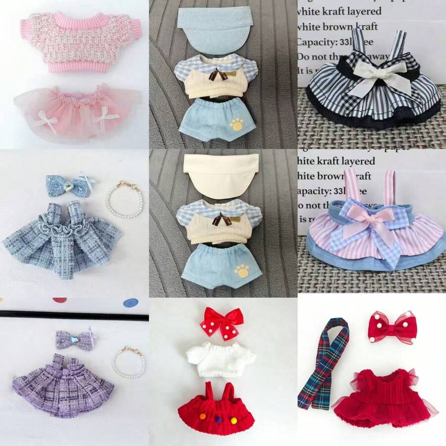 Bộ quần áo búp bê 17cm, phụ kiện tượng gốm thế hệ 1/2/3 cho - Nhiều màu - Xem 1