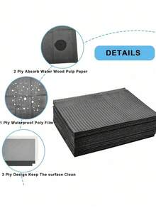 一次性粉色美甲桌垫3层防水清洁纸可折叠多功能美容纹身牙科布防水桌布清洁美甲餐巾美甲用品 - 彩色 - 查看 4