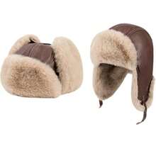 Winter Cycling Ushanka Hat, Warm Ear Protection Hat, Outdoor Thermal Lined Thick Casual Earmuff Hat