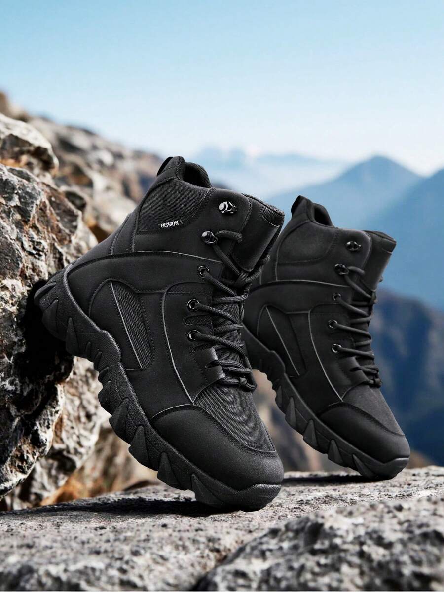 Botas de Trabalho de Inverno Masculinas, Botas de Neve de Deserto Respiráveis e Duráveis para Caminhada ao Ar Livre, Botas de Neve de Cano Alto Unissex Tamanho 36-46 com Forro Extra Quente