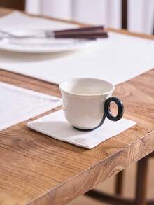 1/4/6pcs Plain Linen Rectangular Double-Layer Placemats, Vintage Style Kitchen Dining Table Decor, Non-Slip Thick & Durable Washable Mats Suitable For Daily Use, Holidays, Family Gatherings, Weddings, Parties, All Seasons - White - View 8