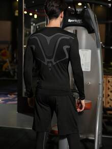 4pcs Men's Compression Long Sleeve Shirts, Soft, Quick-Dry, Breathable Fabric, Suitable For Daily Wear, Muscle Training, Gym Workout, Running And Cycling - Suitable For Spring, Summer, Autumn And Winter