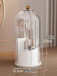 1 hộp đựng đồ trang điểm xoay kiểu lồng chim sang trọng, hộp đựng mỹ phẩm trong suốt - Nhiều màu - Xem 7