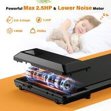 LACUFFY Walking Pad 2 In 1 Under Desk Treadmill, Low Noise Walking Pad Running Jogging Machine With Remote Control For Home Office, Lightweight Portable Desk Treadmill Installation Free - UK Plug(220-240V) - View 5