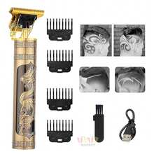 1 Pieza Cortapelos EléCtrico Recargable Tipo C Con Pantalla Digital, Juego De Cortapelos Profesional Para Hombre, Afeitadora EléCtrica, Recortadora De Pelo InaláMbrica, BateríA De Litio Recargable Por Usb, Calidad De SalóN, Recortadora EléCtrica Para Barberos Y Uso DoméStico, DiseñO Elegante Y Duradero, Un Regalo Perfecto Para Barberos. - Bronce - Ver 2