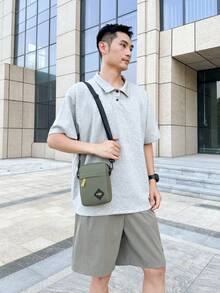 حقيبة صدر من النايلون للرجال، حقيبة خصر، حقيبة كتف، حقيبة متقاطعة الجسم، مناسبة للسفر والعطلات والتنقل اليومي، بسيطة، شخصية، أنيقة، رياضية، رجعية، للأعمال، متعددة الاستخدامات، مقاومة للماء والخدش، متينة، متعددة الأغراض، متعددة الأقسام، تخزين منظم، حقيبة متقاطعة الجسم