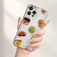 Funda a prueba de golpes de borde suave y moderna. Esta funda transparente para teléfono presenta un diseño creativo de impresión de pan y es compatible con los modelos de  16, 15, 14, 13, 12, 11, XS, XR, X, 8, 7, Mini, Plus, Pro Max y SE. Es un gran regalo para Halloween, Pascua, cumpleaños, o incluso para tu novia, novio, amigos, o incluso esta funda a prueba de golpes es un compañero confiable para tu teléfono. Esta funda a prueba de golpes es un compañero confiable para tu teléfono. - 1 pieza - Ver 3