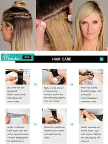 28 pulgadas 3 paquetes/100g Extensiones de cabello sintético ondulado suelto sin costuras, ondulado natural ombre rubio, resistente al calor para uso diario, vacaciones, fiestas, viajes - Multicolor - Ver 11