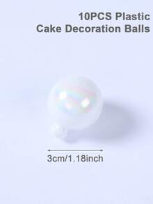 10 piezas de bolas de decoración de pastel transparentes y coloridas, bolas de deseos transparentes y coloridas para celebrar el cumpleaños, el nacimiento, el primer cumpleaños, decoración de cupcakes, decoración de pasteles DIY, perfectas para baby shower, revelación de género, boda, graduación, aniversario, decoración de pasteles, suministros para fiestas de cumpleaños, aniversario de boda y otras celebraciones