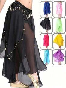 إكسسوارات رقص البطن، سلسلة خصر التنورة، أداء الرقص، أداء الجمباز، 1 قطعة إكسسوار رقص، إكسسوارات الرقص، سلسلة خصر رقص البطن، حزام خصر الرقص، وشاح لف الخصر، وشاح خصر للتمرين، سلسلة خصر معدنية، وشاح ورقصة الورك، زي رقص لجميع المواسم