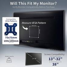 Soporte brazo para monitor, para pantallas de hasta 32 y 38 Ultrawide, totalmente ajustable, negro (STAND-V001) - Negro - Ver 5