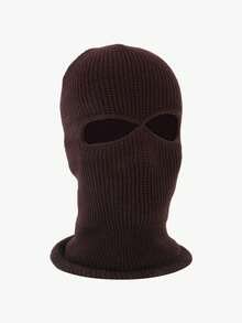 1PC Winter Knit Cap Warm Soft 2 Holes Full Face Ski Hat Hood Motorcycle Helmet Tactical Hat Fashion Women Men - Multicolor - View 10