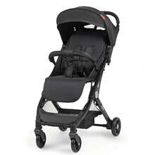 Portable Baby Stroller One-Hand Folding Pushchair W/Adjustable Backrest - Black - View 3