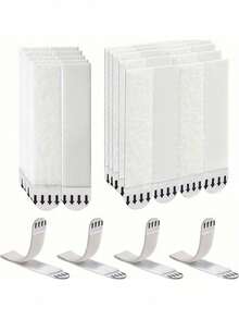 24 قطعة من شرائط تعليق الصور متينة مصنوعة من البولي أميد، حلقات تعليق لاصقة غير مدمرة، مناسبة للجدران الجافة، مثالية لتعليق الصور وديكورات عيد الميلاد، مثالية لموسم الأعياد، شرائط تعليق الصور بدون ثقب، خطافات حائط قابلة للإزالة الجانب