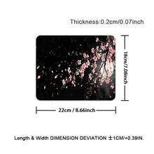 1pc Extra Large Durable Mouse Pad With Pink Cherry Blossoms And Full Moon Design - Precision Stitched Edges, Non-Slip Rubber Base, Washable - Perfect For PC, Office, And Dorm Decor - Ideal Gift For Gamers, Office Workers, And Students