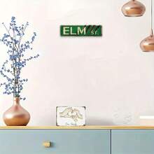 Elm Street Horror Movie Metal Sign: Rustic Retro Decorative Wall Sign, 4x 16inch (10x 40cm ), Aluminum, Wall-Mounted, No Electricity Required, Halloween, Home, Bars, Cafes, Garages, Rooms,, Beer Festival, Offices, And Bar Decorations