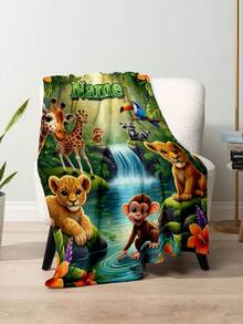 One Custom-Designed Name Blanket, Suitable For Various Occasions Including Beds, Living Rooms, Sofas, Outdoors, Beaches, Camping, And Pets. Personalized Family/Pet/Couple Text-Printed Bedding Blankets, Perfect As A Personalized Christmas Gift, Family Gift, Birthday Gift, Gift For A Friend, Gift For Her, Or Gift For Your Son/Daughter. - 款式1 - 查看 3