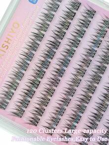 120 Büschel selbstklebende Wimpern mit natürlichem Look, vorverklebt, 10-12mm DIY Wimpernverlängerungsset mit Pinzette, ohne Klebstoff zu tragen, geeignet für den täglichen Gebrauch, japanisches & koreanisches Make-up Werkzeug