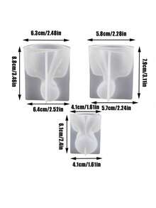 3 件装 DIY 人体脸颊支撑硅胶模具，适用于石膏、混凝土、蜡烛和北欧风格家居装饰