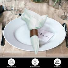 Linen Flax Cotton Cloth Dinner Napkins Set Of 12 U2013 20x20 Natural Hemstitched Fabric U2013 Washable Elegant Reusable Table Napkins Weddings, Parties Dining Dcor - 淡藍色 + 18 英吋 x 18 英吋(4 件組)+ 抽絲斜角 - 查看 4