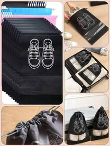 1/5/10 pezzi Borsa per conservazione scarpe con corda, borsa da viaggio con chiusura a cordoncino sicura, borsa impermeabile portatile per imballaggio scarpe, borsa multifunzionale per conservazione, organizer per scarpe, borsa da spiaggia impermeabile per uomo e donna, forniture per viaggi, articoli per la conservazione e l'organizzazione domestica, articoli essenziali per viaggi, accessori per il ritorno a scuola, forniture per il ritorno a scuola, accessori per vacanze estive