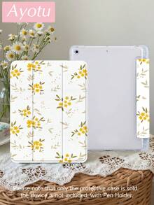 1 Pc Flowers Tablet Case & Kindle E-Book Case Compatible With IPad 10th Generation, IPad 10.2/Mini6/Mini7/9.7 Inches, Compatible With Samsung Galaxy Tab A9 Plus, Kindle (11th Generation-2024 Release)(6 Inch), Kindle Paperwhite 12th Gen 2024, Great Holiday Gift, Stylish And Simple Pattern. - Multicolor - View 2