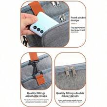 1PC Set Of Multi-Purpose Insulated Food Tote Bag With Multiple Colors And Double-Layer Heat-Resistant Lunch Bag, Suitable For Hot Dishes And Cold Drinks, Student School Supplies, Office Lunch Bags Or Home Picnic Coolers, Practical Household Items And Gift Creativity - Hai lớp màu xám - Xem 9