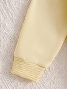 Young Boy Slogan & Tractor Print Sweatshirt - Yellow - View 4