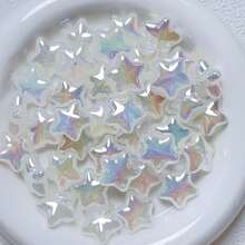 10 件独特的 UV 镀亚克力果冻心形珠带孔，适用于 DIY 手机吊饰和钥匙扣 - 时尚珠宝制作用品