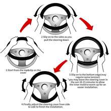 Funda minimalista y elegante para volante, accesorios de coche con estampado de guepardo - Multicolor - Ver 4