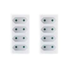 1/2pcs Universal 4-In-1 European Power Outlet Adapter, Compact Design, Suitable For Office, Kitchen, Living Room, White - EU E Type Plug(220-240V) - View 5