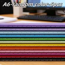 Bộ 6/12 cuốn sổ tay nhỏ A6/A5 màu trơn, sổ ghi nhớ tối giản, giấy bên trong khâu chỉ màu cầu vồng, phù hợp cho học sinh hoặc nhân viên văn phòng, kích thước nhỏ A6, tiện mang theo, 30 tờ/60 trang. - Nhiều màu - Xem 13