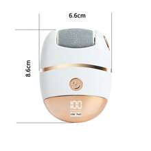 1 件可充电数字显示电动足部抛光机，可更换抛光头用于去除老茧，USB 充电，便携且易于使用，可充电老茧去除器，电池容量：500mAh