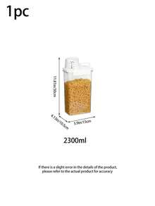 1 pièce Réservoir de stockage transparent en PET avec couvercle scellé, utilisé pour stocker les céréales et les articles divers, le stockage et le tri de la cuisine, la boîte de stockage pour aliments pour animaux de compagnie, la boîte de stockage multifonctionnelle, les décorations, la décoration de la maison, les cadeaux de Noël, les cadeaux pour la maison et la décoration de la chambre.