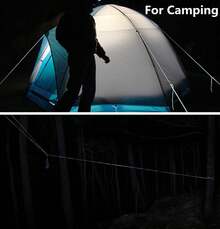 ZJchao(TM) 9 hebras 550 paracord luminoso que brilla en la oscuridad, cuerda de paracaídas - azul - Ver 2